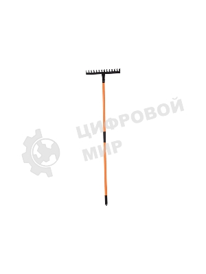 Грабли витые ВИХРЬ 14 зубьев, сталь, с фиберглассовым черенком 73/7/1/12