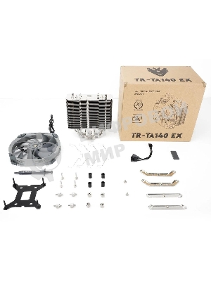 Устройство охлаждения(кулер) Thermalright TA140 EX, серый, Soc-AM5/AM4/1151/1200/2066/2011/1700 4-pin 30.2dB Al+Cu 665gr Ret (TA140-EX)