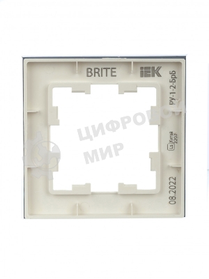 Рамка 1-местная IEK BRITE РУ-1-2-БрБ стекло белый