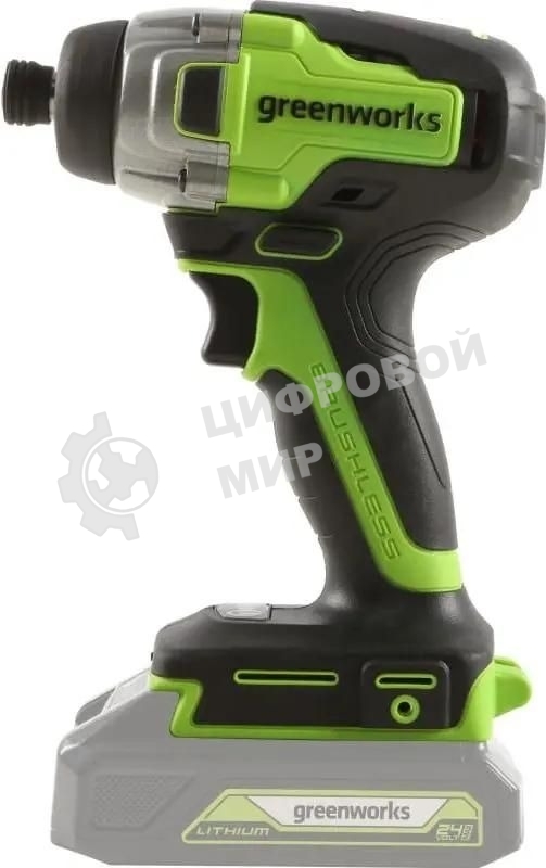 Винтоверт ударный аккумуляторный GreenWorks GD24ID3, 24V, бесщеточный, без АКБ и ЗУ (3802807)