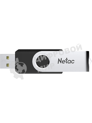 Флешка USB Netac U505 (NT03U505N-064G-32BK), 64Gb, USB 3.0, R/W 110/45, черный/серебристый