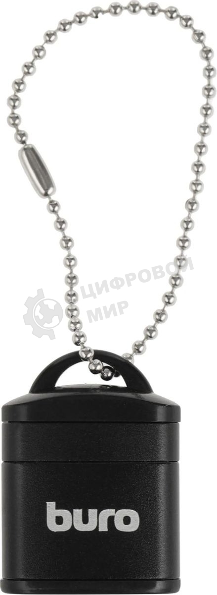 Кард-ридер Buro BU-CR-200/черный/micro-SD/USB 2.0/пластик