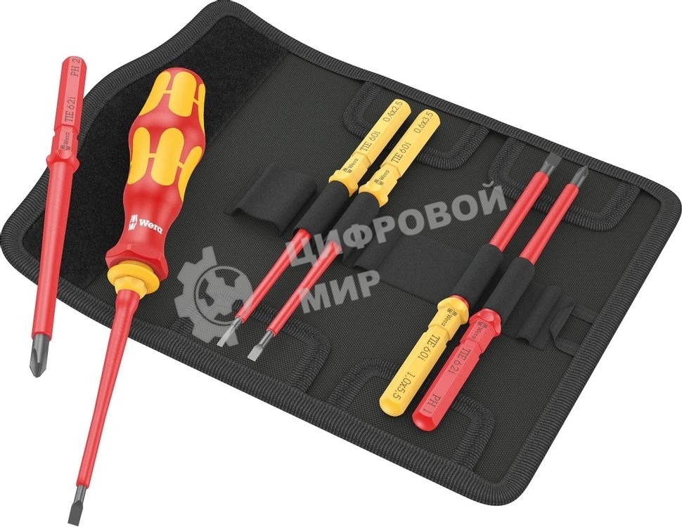Отвертка Wera Kraftform Kompakt VDE 7 Universal 1 Tool Finder в компл.:70 предметов (WE-006600)