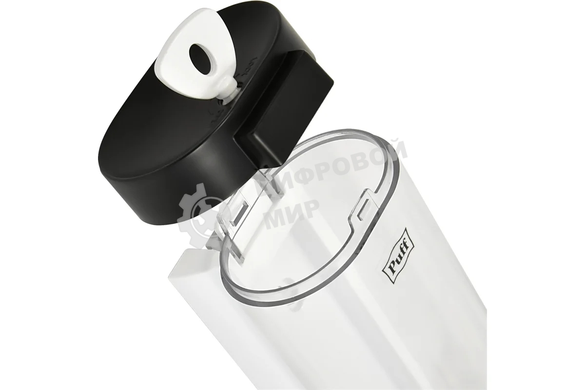Дозатор для мыла Puff-8105Bl, 250 мл, черный, ABS-пластик