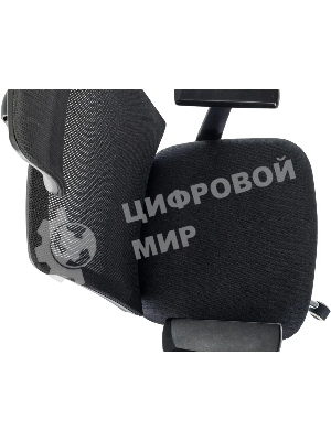 Кресло эргономичное Бюрократ MC-612N-H черный TW SQU BL сетка/ткань с подголов. крестов. металл хром