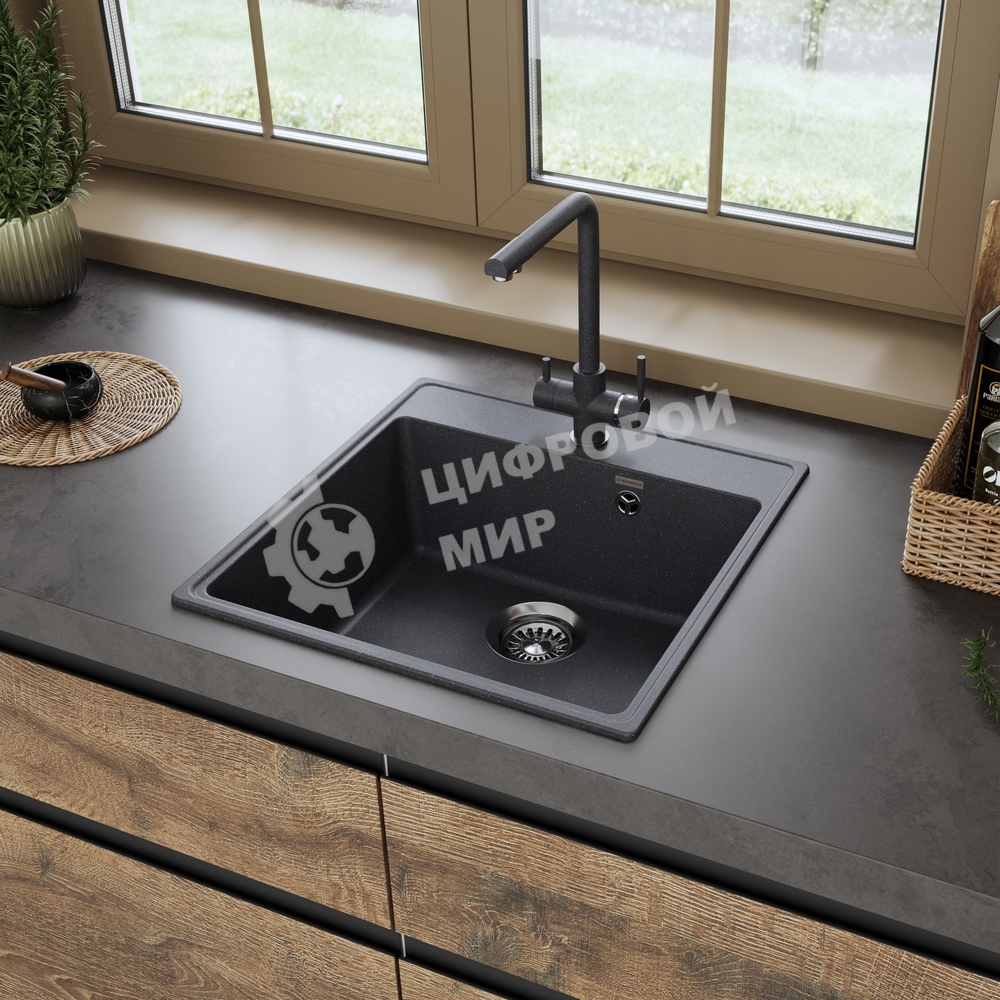 Кухонная мойка Maunfeld Perla 505 MFQS-505DGR темно-серый