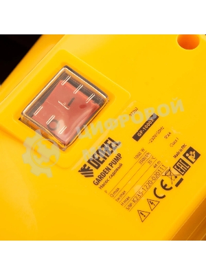 Насос Denzel GP1000Х садовый поверхностный 1000Вт 3500л/ч подъем 44м