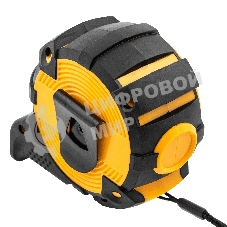 Рулетка Denzel 10м х 32мм, автоматич. фиксац., нейлон. покрытие, магнит. зацеп, двухстор. разметка