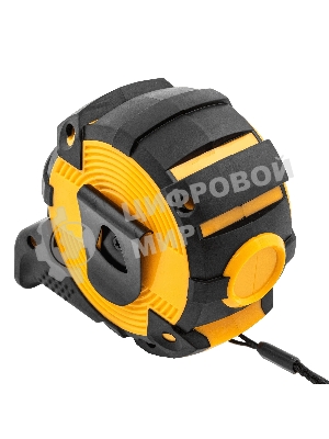 Рулетка Denzel 10м х 32мм, автоматич. фиксац., нейлон. покрытие, магнит. зацеп, двухстор. разметка