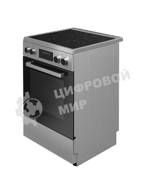 Плита электрическая Maunfeld MEC611CS09TD серебристый, конфорок 4 шт, духовка 59 л, 60 см x 85 см x 60 см