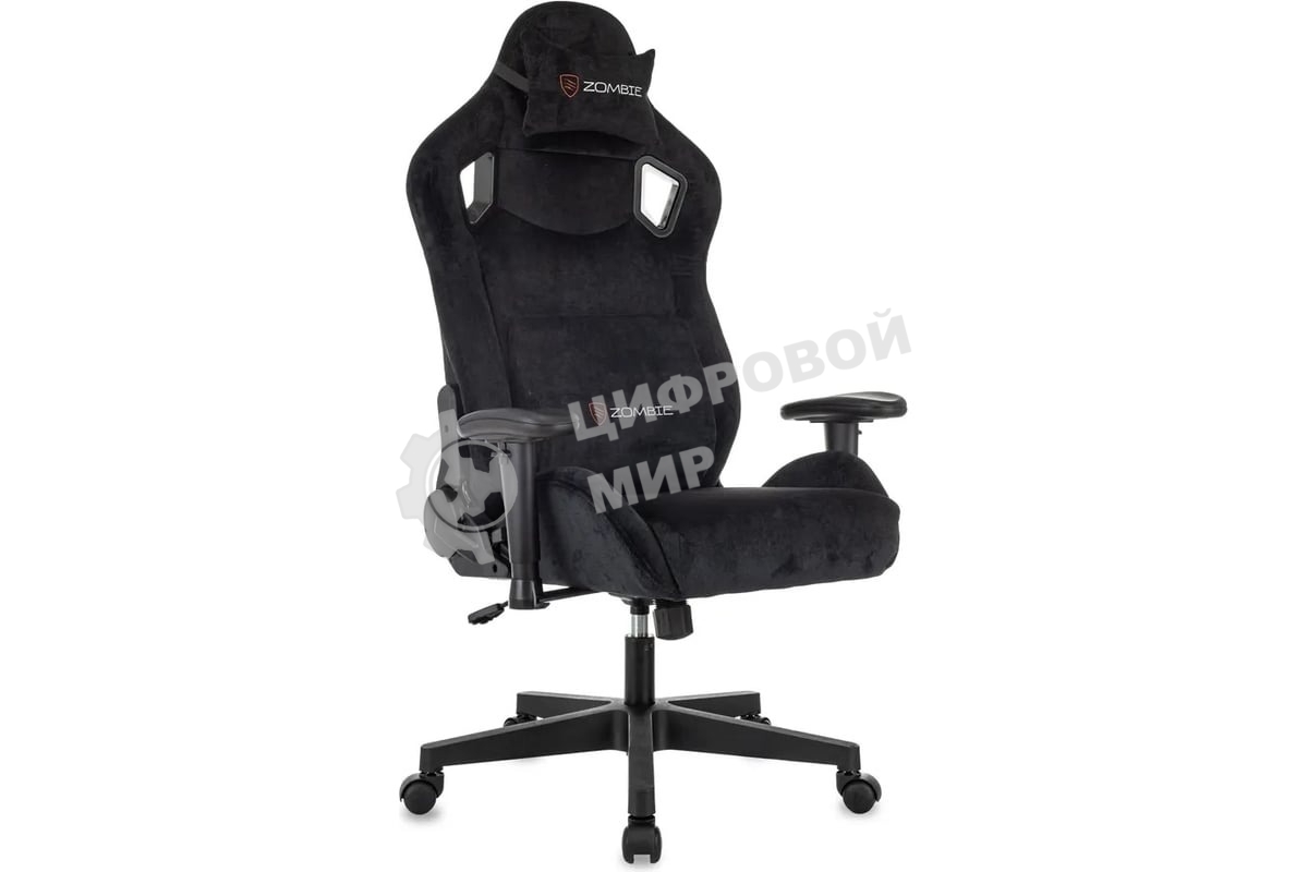 Кресло Zombie Ghost Fabric черный Light-20, ткань (велюр), подголовник