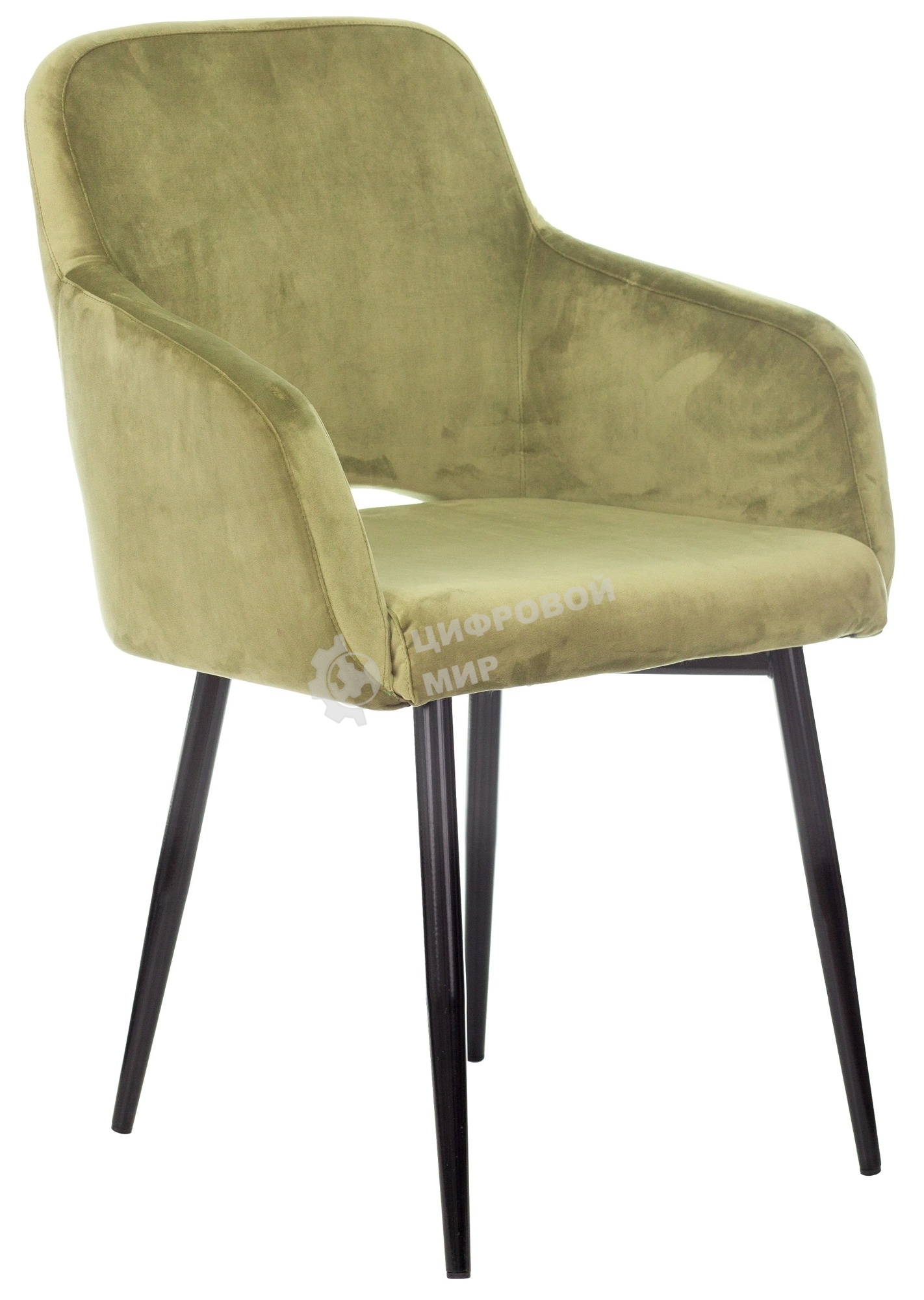 Кресло компьютерное Бюрократ CH-380F фисташковый Italia 12 на ножках металл черный