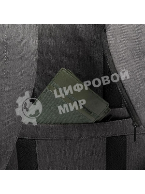 Рюкзак мужской Piquadro Brief2 CA4818BR2/GRN серый/черный нейлон/натур.кожа