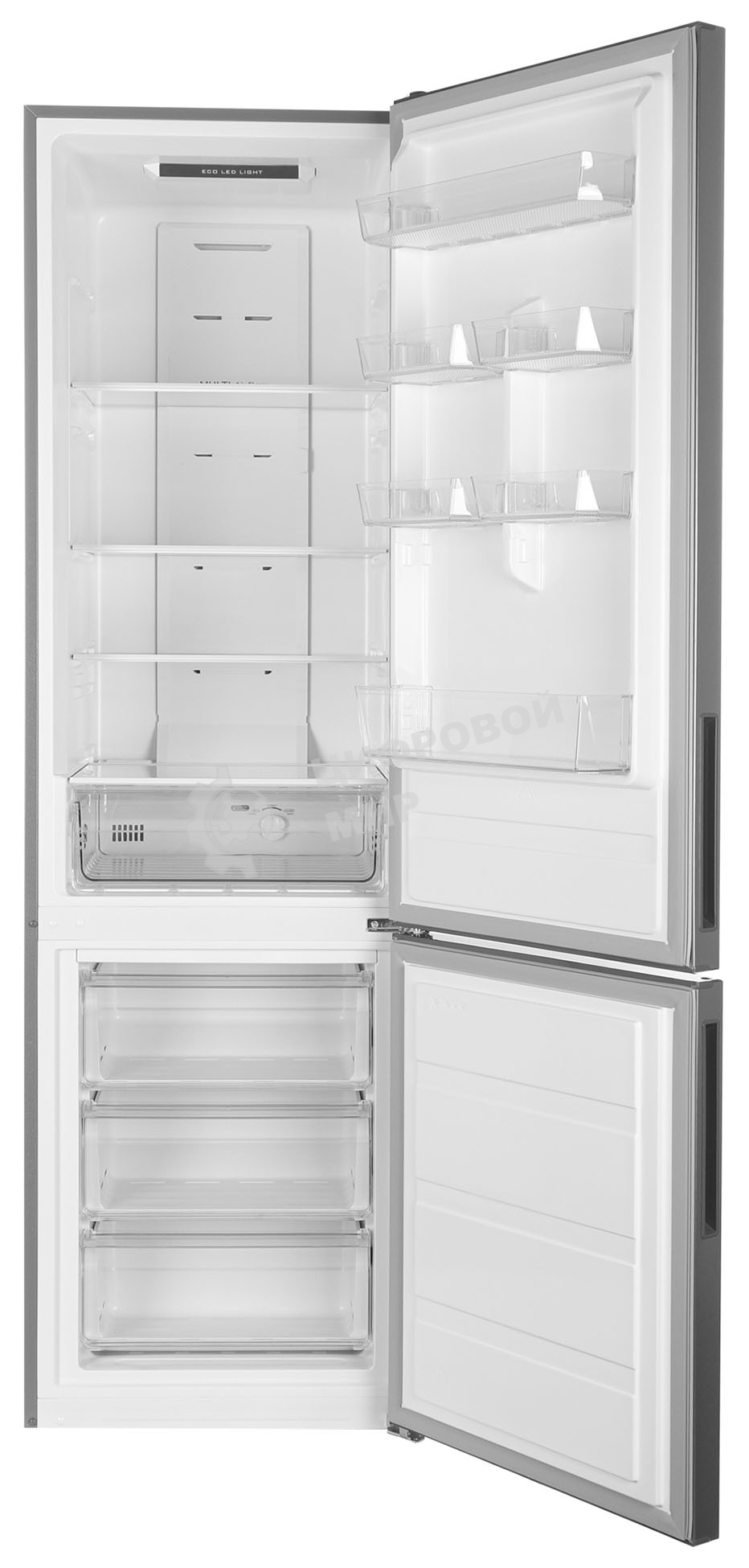 Холодильник Hyundai CC3595FIX нержавеющая сталь двухкамерный 245/115л морозилка снизу