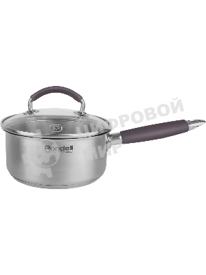 Ковш Rondell Akzent RDS-1386, 1.3 л, с крышкой, стальной