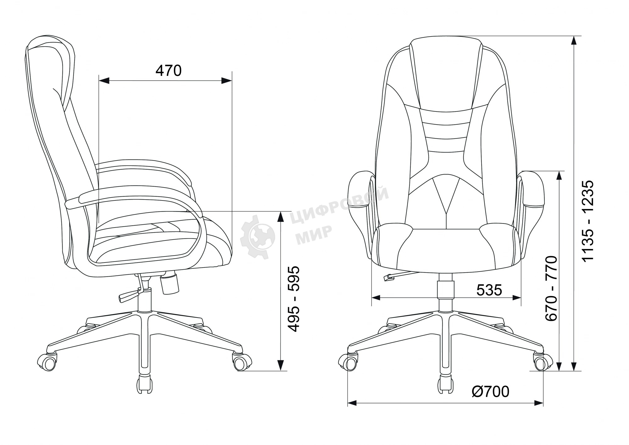 Кресло игровое Zombie 8 черный/синий искусственная кожа крестовина пластик