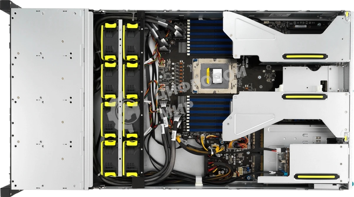 Серверная платформа ASUS RS521A-E12-RS24U, 2U, 1 x SP5 LGA 6096 360W, 24 x DDR5 6400/4800*, 24x 3.5'' NVMe hsb + 2x 2.5'' SATA, 2x M.2 22110, up to 1 PCIe Gen5 x8 LP + 1 OCP3.0, 2 x 1GbE RJ-45 LAN Intel i350-AM2, 1+1 2000W