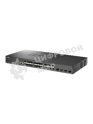 Коммутатор D-Link DGS-1210-28XS/ME/C1A, 24×1 Гбит/с SFP + 4×10 Гбит/с SFP+, управляемый
