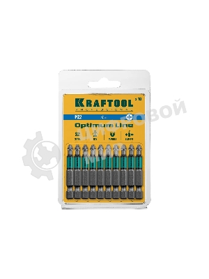Биты KRAFTOOL Optimum Line, PZ2, 50 мм, тип хвостовика E 1/4