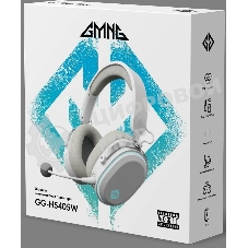 Беспроводные/проводные наушники GMNG GG-HS405W белый, полноразмерные, Bluetooth + радиоканал + проводной, до 40 ч