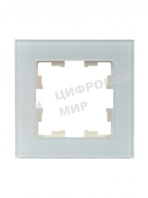 Рамка 1-местная IEK BRITE РУ-1-2-БрБ стекло белый