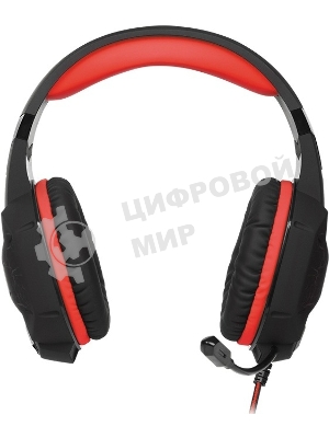 Гарнитура проводная игровая с микрофоном SVEN AP-U988MV, черный-красный (USB, LED, 7.1)