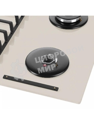 Газовая варочная панель Maunfeld EGHG.64.6CBG/G, 4 конфорки, закаленное стекло, бежевый