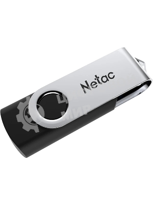 Флешка USB Netac U505 (NT03U505N-064G-32BK), 64Gb, USB 3.0, R/W 110/45, черный/серебристый