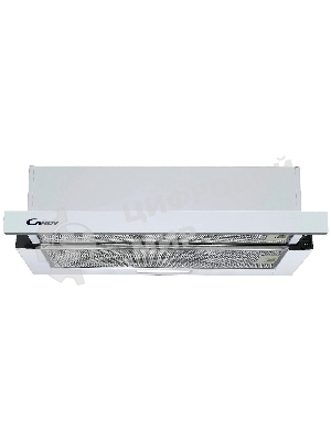 Вытяжка встраиваемая Candy CBT60RWG-07 белый, 60 см, 650 м³/ч, 70 дБ