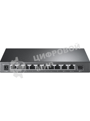 Настольный коммутатор TP-Link TL-SL1311P, 8 портов 10/100 Мбит/с с поддержкой PoE+, 2 гигабитных порта без поддержки PoE, 1 порт SFP, 802.3af/at, бюджет PoE — 65 Вт, стальной корпус