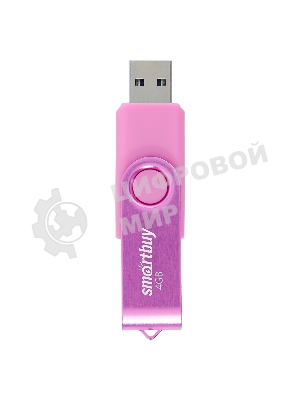 Флешка USB Smartbuy R/W Twist Pink (SB004 Gb2TWP), 4 Gb, USB 2.0, R/W 10/7, розовый
