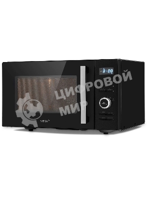 Микроволновая печь Vitek VT-MW1725 черный, 25 л, 900 Вт, переключатели - кнопки, поворотный механизм
