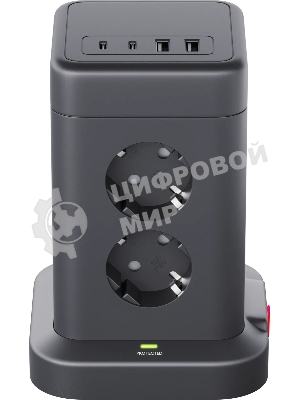 Сетевой фильтр Defender ILS 453 (3 м, 8 розеток, 2USB-A, 2USB-C)