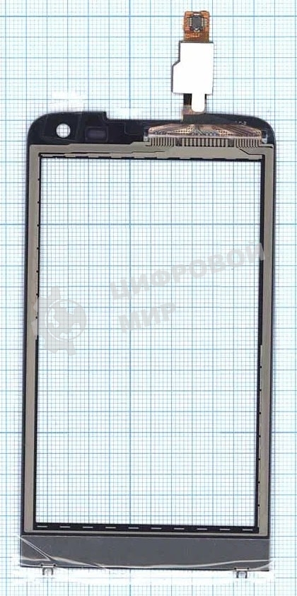 Сенсорное стекло (тачскрин) для Philips W736, черное