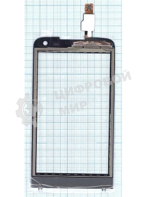 Сенсорное стекло (тачскрин) для Philips W736, черное