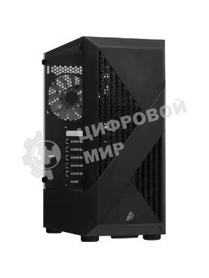 Компьютерный корпус 1STPLAYER FIREROSE F3-A черный ATX, TG 4x120мм LED fans inc. F3-A-BK-4F1