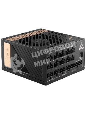 Блок питания MSI MEG Ai1300P (306-7ZP4A11-CE0), 1300Вт, 80 PLUS Platinum, 120мм, модульный, черный/золотой