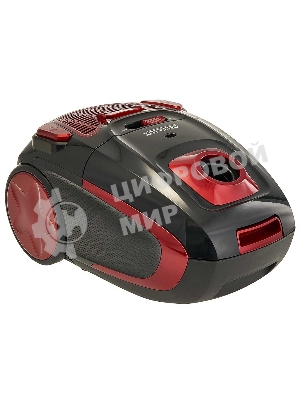 Пылесос Delta LUX DL-0848 черный/красный, 400/2200 Вт, уборка сухая, пылесборник мешок 3,5 л
