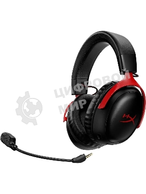 Гарнитура HyperX Cloud III чёрный-красный, беспроводная, радиоканал