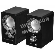 Акустическая система Oklick OK-116 2.0 черный 6Вт