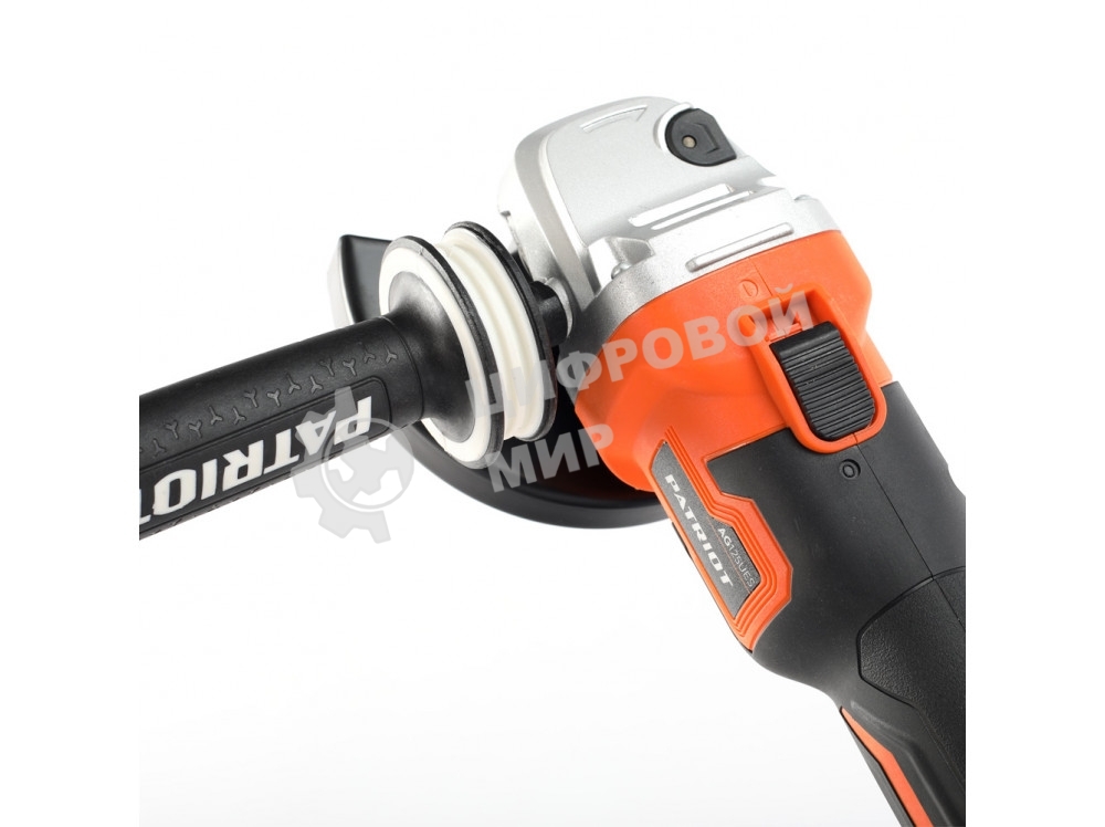 Угловая шлифовальная машина (УШМ) PATRIOT PATRIOT AG 125Li UES (Без ЗУ и АКБ) в коробке, двигатель: бесщеточный, 8000об/мин