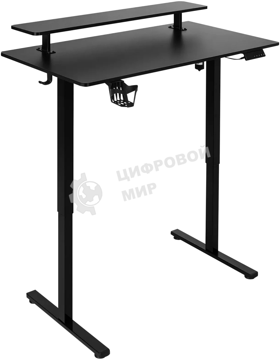 Стол игровой Defender Alliance черн, 110x60, высота 72-117, полк 1