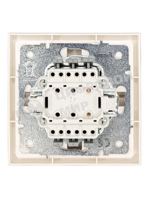 Выключатель 1-кл. с индик. СП ZIMA IP20 10А безвинт. зажим слон. кость LEZARD 704-9088-111QC