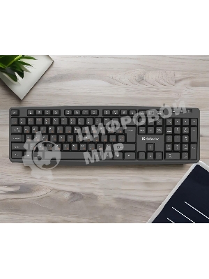 Клавиатура проводная Defender Concept HB-164, USB, черный