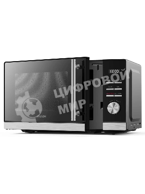 Микроволновая печь Hyundai HYM-D3005 черный/стальной, 20 л, 700 Вт, переключатели - кнопки, электронный поворотный механизм