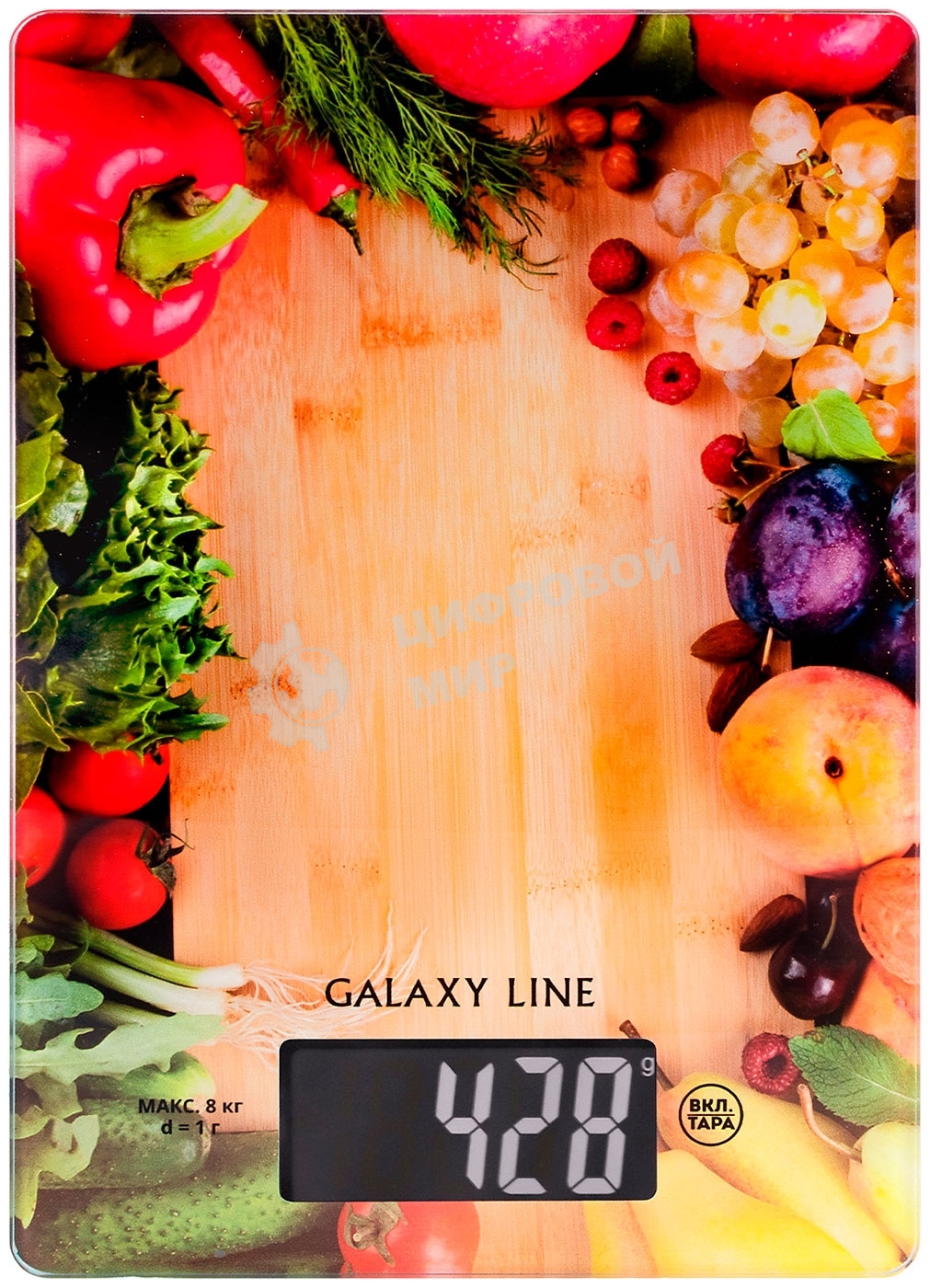 Весы кухонные Galaxy Line GL 2817, стекло, элемент питания типа 