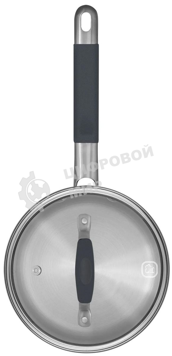 Ковш Rondell Stern RDS-008, 1.9л, с крышкой 16см, серый