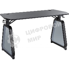 Стол игровой Cactus CS-GMD-BK-RGb столешница МДФ, черный каркас черный 136x60x75 см