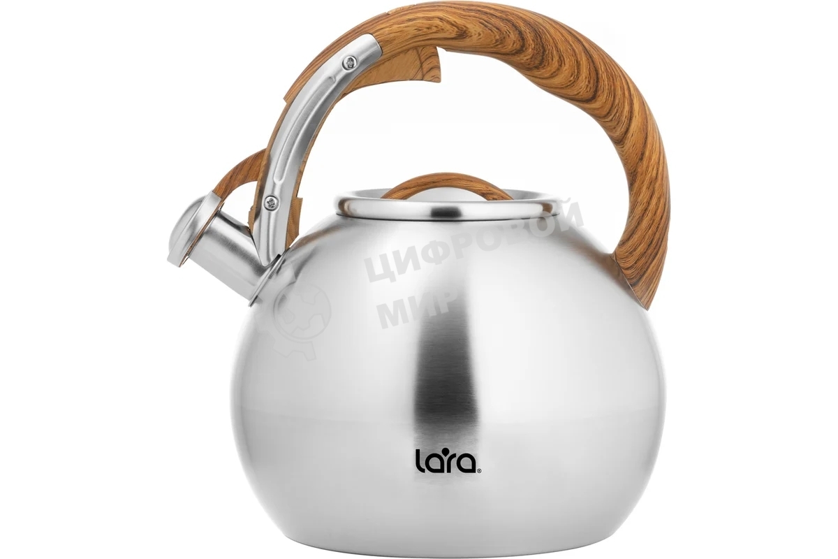 Чайник для плиты Lara LR00-82 4.5 л индукционное дно, свисток с кноп. механизмом, ручка нейлон