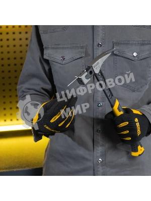 Молоток кровельщика Denzel 600 г, цельнокованый, боек с магнитом, двухкомп. обрезин. рук-ка